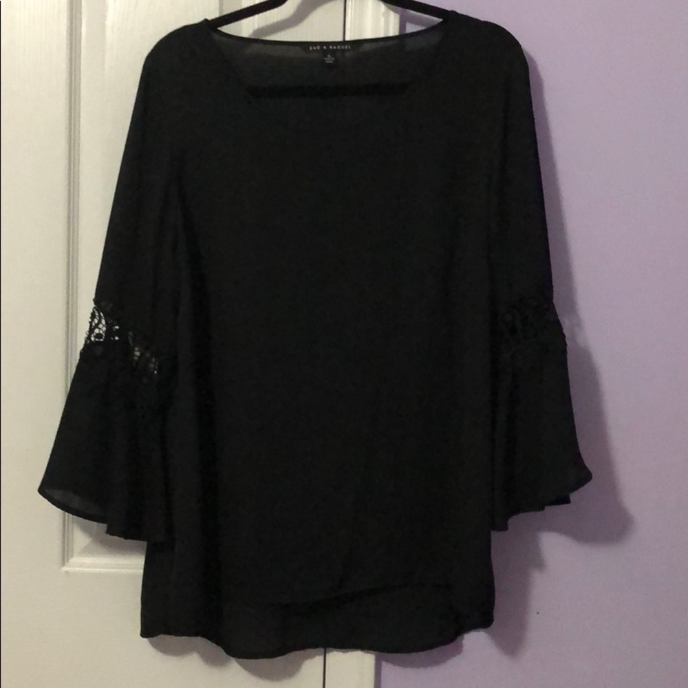 Long sleeve black blouse